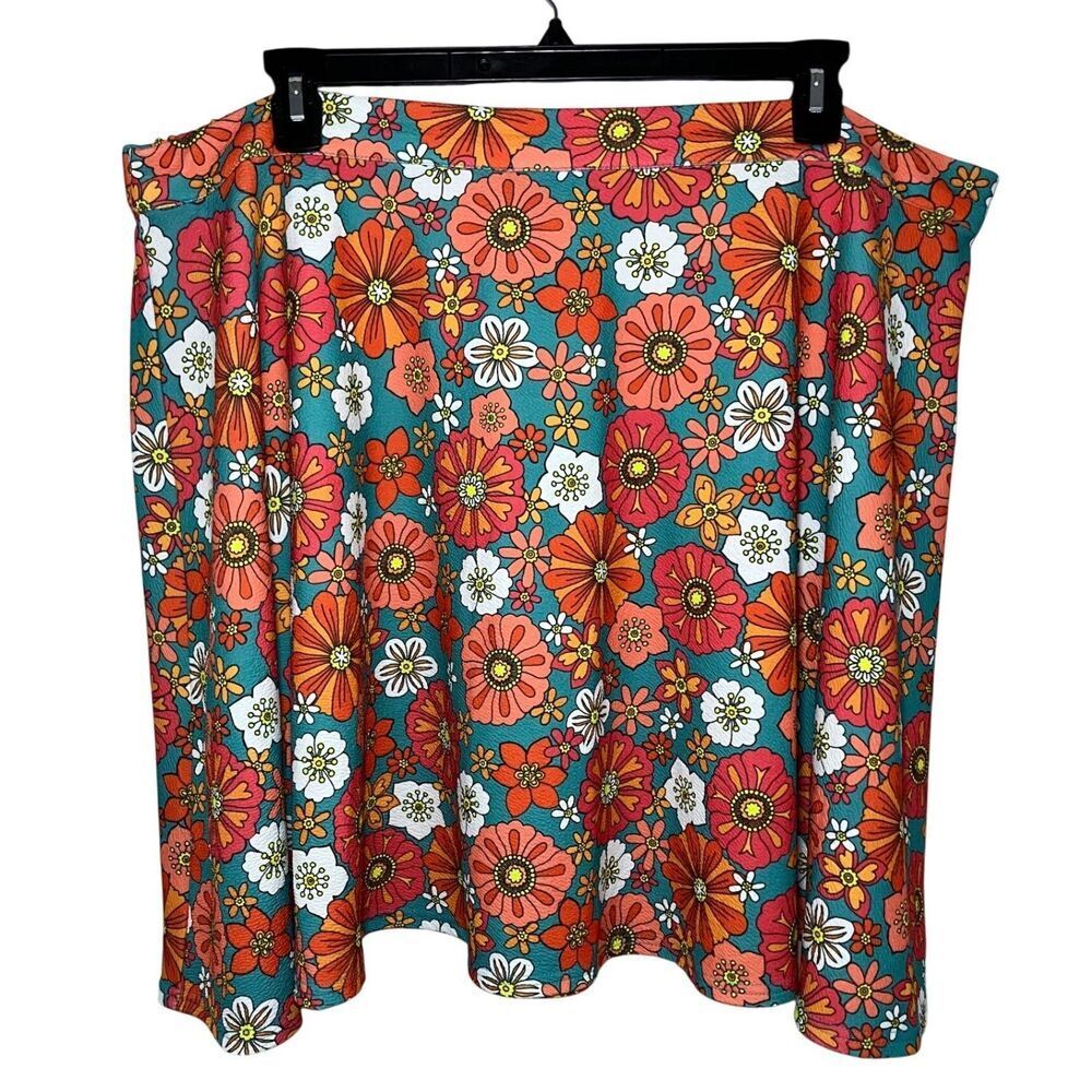 Smak Parlour 4X  Skirt - Floral Mod Retro Plus